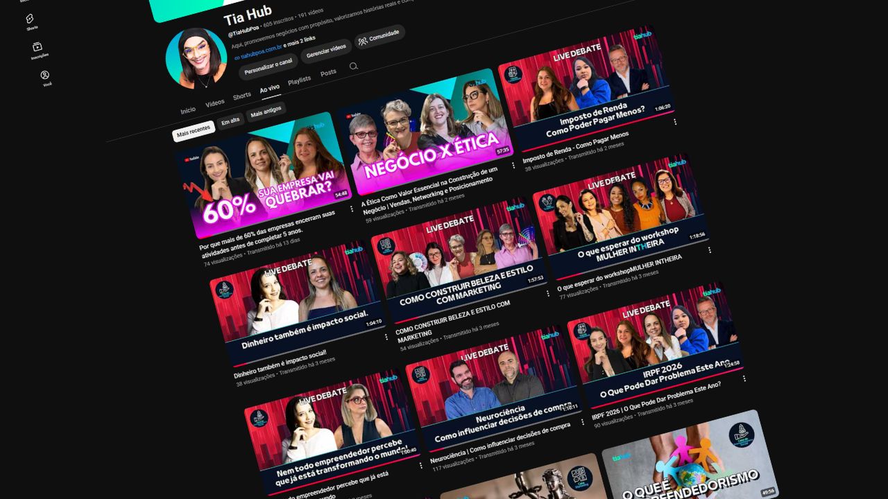 Canal YouTube Empreendedorismo